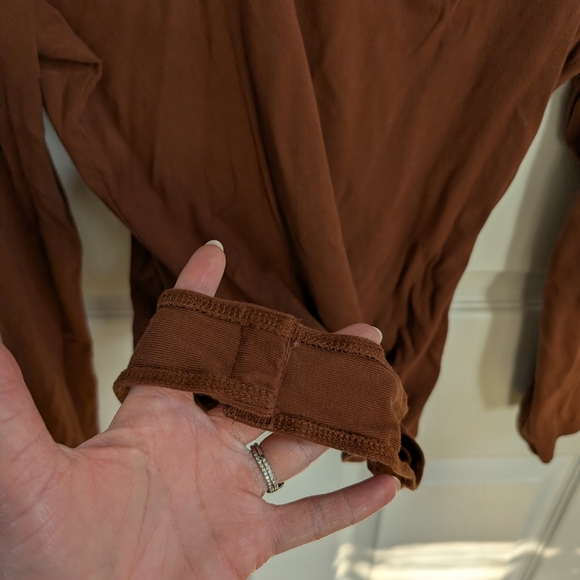 Astr Asymmetrical Brown Bodysuit - Picture 4 of 6